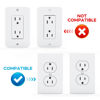 Picture of Outlet Shelf, White Wall Outlet Shelf, Outlet Shelf with Cord Storage, Standard Vertical Duplex Wall Shelf Organizer for Bathroom Decor Smart Home Space Saving Power Tools, Toothbrush (1 Pack)