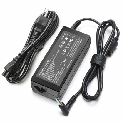 Picture of 65W 19.5V 3.33A Ac Adapter for HP Pavilion x360 11 13 15, Zbook 14u G4 G5 15u 15 G3, 15-f111dx 15-f211wm 15-f233wm 15-f278nr 15-r052nr 15-r132wm Power Supply Blue Tip