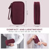 Picture of FYY Electronic Organizer, Travel Cable Organizer Bag Pouch Electronic Accessories Carry Case Portable Waterproof Double Layers Storage Bag for Cable, Charger, Phone, Earphone, Medium Size- Wine Red