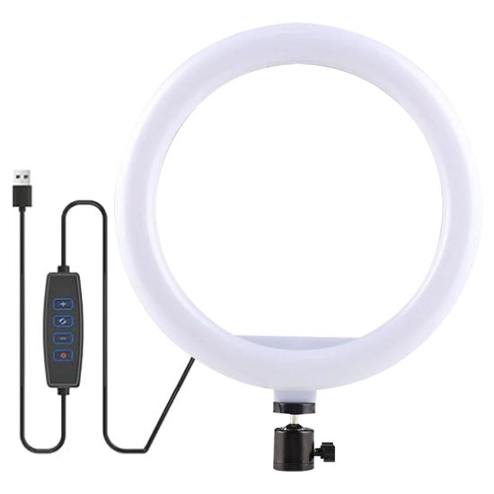 Picture of Nayubo Selfie Ring Light with 3 Light Modes and 10 Brightness Levels USB Powered Mini LED Fill Light for YouTube/TIK Tok/Phone/Live Stream/Makeup Shooting/Zoom Meetings