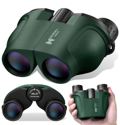 Picture of Small Compact Binoculars Adults Kids - 20x25 Mini Pocket Binocular for Bird Watching, Waterproof Portable Powerful Binocular, Lightweight High Powered Easy Focus Binoculars for Concert, Outdoor Hiking