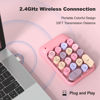 Picture of MOFII Wireless Number Pads - Pink Numeric Keypad 18 Keys USB 2.4G Round Keycap Colorful Extensions Keypads, Financial Accounting Portable Numpad 10 Key for Laptop/PC/Notebook/Surface Pro