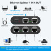 Picture of THXCDBID Ethernet Splitter 1 to 4 1000Mbps LAN Splitter Network Switch Either Network Splitter Ethernet Switch Suitable for Cat6/7/8 Cable with USB C Power
