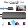 Picture of BENFEI HDMI Switch 4 in 1 Out 4K@60Hz, 2K@144Hz, HDCP 2.3 【with Adaptive Equalization Support 30ft HDMI Transmit】 Compatible for PS5/4, Xbox, Roku, FireStick, Switch