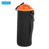 Picture of PATIKIL Camera Lens Bag, 2 Pcs 3.9" IDx9.8 H Drawstring Lens Pouch with Thick Protective Neoprene, Lens Case for DSLR Camera Lens, Water Coffee Cups, Black Orange