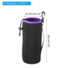 Picture of PATIKIL Camera Lens Bag, 2 Pcs 3.9" IDx9.8 H Drawstring Lens Pouch with Thick Protective Neoprene, Lens Case for DSLR Camera Lens, Water Coffee Cups, Black, Purple