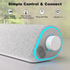 Picture of SOULION R50 Bluetooth Computer Speakers for Desktop PC Monitor White,Wired USB Powered 3.5mm Aux PC Speakers Sound Bar,4 Modes LED Lights with Switch Button,Surround Sound Soundbar for Computer