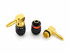 Picture of Sewell Deadbolt Right-Angle Banana Plugs, 6 Pairs Quick Connect Gold Plated Speaker Plugs 90 Degree