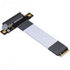 Picture of ADT-Link Pcie 4.0 M.2 NVMe to PCI Express x4 Extender Adapter Cable with Metal Shield for PCIe x4 SSD RAID, LAN, Capture Cards to M.2(Ultra SSD, M-Key) Extension (15cm, K42ST)