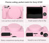 Picture of Pocoukate Case for Canon G7X Mark III Camera, Soft Silicone Protective Cover Skin with Removable Lens Cover for Powershot G7X Mark iii, Silicone Case with G7X3 Screen Protector Accessories - Pink