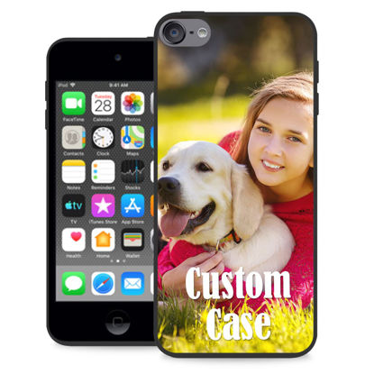 Picture of Personalized-Custom Phone Case for iPod Touch 5 th / 6 th / 7 th Generation with Picture Photo Text Name - Customized Touch 7th / 6th / 5th Cellphone/Smartphone/Mobilephone Soft Thin Cover Black