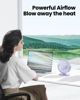 Picture of Gaiatop USB Desk Fan, 3 Speeds Powerful Portable Fan, 5.5 Inch Quiet Cooling Mini Fan, 90° Rotate Small Table Fan with 5ft Cable Personal Fan for Desktop Home Office Travel Purple