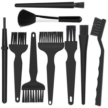 Picture of 9 in 1 Anti Static Brushes Small Cleaning Kit Multi-Purpose Nylon Brush for Keyboard, PC Motherboards, Camera, Phone, Laptop, MacBook, Computer