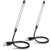 Picture of Tujoe 2 Pieces USB LED Light USB Light for Laptop Keyboard Light Gooseneck Light Computer Light Flexible Stick Dimmable LED Lamp Touch Switch for Reading Book (Black)