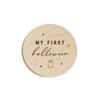 Picture of The Cotton & Canvas Co. My First Halloween Wooden Milestone Card, Baby's First Year, Baby's First Holiday, Baby Shower, Newborn, Photoshoot Prop