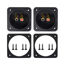 Picture of YTYKINOY 2 Pcs 3.1” Double Binding Round Gold Plate Push Spring Loaded Jacks Speaker Box Terminal Cup