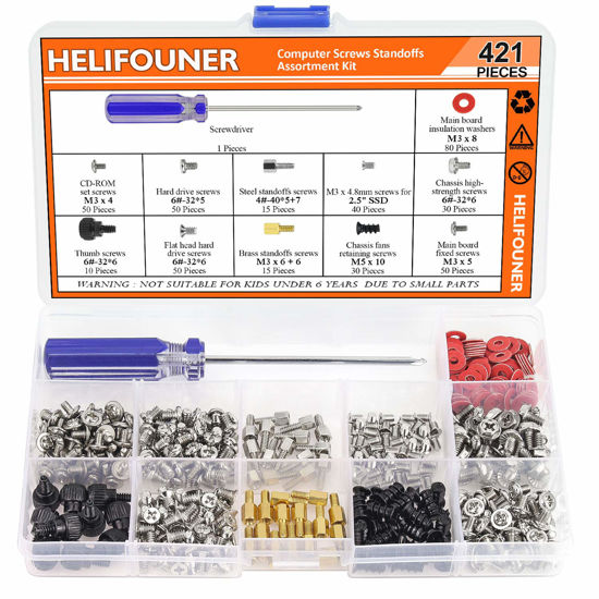 GetUSCart- HELIFOUNER 421 Pieces Computer Standoffs Screws Assortment ...