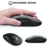 Picture of cimetech Type C Wireless Mouse, USB C Mouse 2.4G Silent Cordless Mice with Type C Receiver, Portable Computer Mouse for Laptop, Notebook, MacBook Pro Air, Windows, Linux - Ambidextrous Black