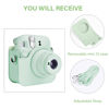 Picture of Rieibi Camera Case for Fuji Instax Mini 12 - PU Leather Protective Case for Fujifilm Instax Mini 12 Instant Camera - Removable Case with Adjustable Shoulder Strap - Green