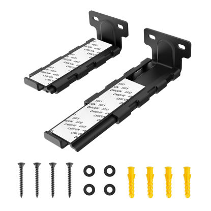 Picture of Soundbar Mount | Works with All Soundbar Including Samsung, Sony, Vizio, LG, & More | Depth Adjustable Sound Bar Mounts Under TV Bracket (Black: V02)