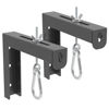 Picture of POROHOM Black Universal Projector Screen L-Bracket Wall Hanging Mount 6 inch Adjustable Extension with Hook Manual, for Wall or Ceiling Mount Home Projector and Movie Screens, 80 Lb Capacity Each
