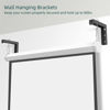 Picture of POROHOM Black Universal Projector Screen L-Bracket Wall Hanging Mount 6 inch Adjustable Extension with Hook Manual, for Wall or Ceiling Mount Home Projector and Movie Screens, 80 Lb Capacity Each