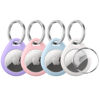 Picture of UNBREAKcable 4 Pack Macaron Colored Apple AirTag Holder [Hold Air Tag Securely] [Easy to Install] Protective Case Waterproof TPU Shell with 304 Stainless Steel Key Ring Keychain