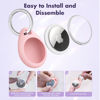 Picture of UNBREAKcable 4 Pack Macaron Colored Apple AirTag Holder [Hold Air Tag Securely] [Easy to Install] Protective Case Waterproof TPU Shell with 304 Stainless Steel Key Ring Keychain
