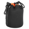 Picture of PATIKIL Camera Lens Bag, 3.5" IDx5.5 H Drawstring Lens Pouch with Thick Protective Neoprene, Lens Case for DSLR Camera Lens, Water Coffee Cups, Black, Orange