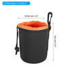 Picture of PATIKIL Camera Lens Bag, 3.5" IDx5.5 H Drawstring Lens Pouch with Thick Protective Neoprene, Lens Case for DSLR Camera Lens, Water Coffee Cups, Black, Orange