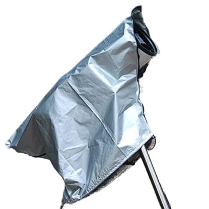 Picture of Telescope Dust Rain Sunproof Sun Cover Hood Bag Cover for Telescopes Waterproof Sun Proof Astronomical Telescope Cover with Adjustable Drawstring for Celestron Skywatcher ZEISS ,Silver,39*30in