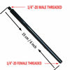 Picture of Metal Extension Rod Tripod Extension Tube Lightweight Pole Extender Accessory - with 1/4"-20 Female Threaded and 1/4"-20 Male Threaded for Tripod Stabilizer for Gopro DSLR & SLR Cameras