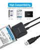 Picture of Mueuton SATA to USB Adapter, USB 3.0 to SATA III Hard Drive Adapter, SATA to USB, Hard Drive Reader for 2.5/3.5 inch HDD SSD UASP with 12V/2A Power Adapter