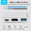 Picture of Snlrntin USB C to HDMI Adapter with Charging Port, 3 in 1 USB C Digital AV Multiport Adapter with USB 3.0/ 4K HDMI Output/PD 100W Charging Port for MacBook Pro, iPhone 15, S23, etc Device
