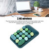 Picture of 2.4Ghz Wireless Numeric Keypad, 18 Keys Mini Numeric Keypad, Vintage Color Keyboard and Round Keycaps, with USB Receiver for PC, Desktop and Laptop (Dark Green Color)