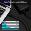 Picture of ALYYDBG [Intel Certified] Thunderbolt 3 Cable 2.3ft/0.7m, 5K/4K@60Hz, 40Gpbs Data Transfer, 100W Charging, Short USB-C to USB C Cable, Ideal for Type-C MacBooks, Docking, Dell, iPad Air 4, Pro 2023