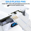 Picture of Sirlyr PSU Cable Extension Kit,Bright White Sleeved PC Cables Extensions Mod,24Pin ATX x1 8Pin EPS x1 8 Pin PCI-E x2,Gold-Plated Pins for GPU Power Supply with Pre-Install Cable Combs,4 Kits