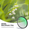 Picture of NEEWER 62mm Black Diffusion 1 Filter Mist Dreamy Cinematic Effect Filter Ultra Slim Water Repellent Scratch Resistant HD Optical Glass, 30 Layers Nano Coatings for Video/Vlog/Portrait Photography
