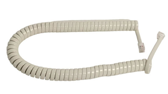 Picture of The VoIP Lounge 9 Foot Short Handset Receiver Cord for Hotel Motel Phone Off White/Light Ivory Color