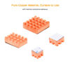 Picture of Geekworm Heatsink CPU Cooler for Raspberry Pi, 8PCS Copper Heatsinks with Thermal Conductive Adhesive Compatible with Raspberry Pi/Orange Pi/Rock Pi/Tinker Board/PCB Board CPU Chip