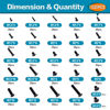 Picture of OURUI 26 Sizes 520pcs Notebook Laptop Computer Replacement Screws Kit M3.5 M3 M2.5 M2 M1.7 M1.4, Small Tiny Screws Electronic Repair Accessory for HP IBM Dell Sony Samsung Gateway Hard Disk SSD SATA