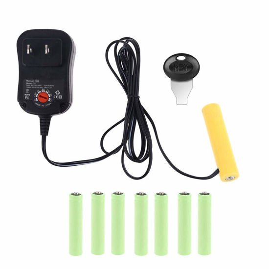 Picture of Adjustable Battery Eliminator 3V 4.5V 6V 9V 12V AAA Battery Power Supply Adapter Replace 7pcs AAA Batteries