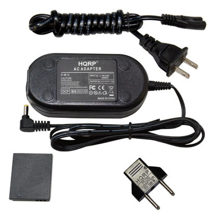 Picture of HQRP Kit AC Power Adapter Compatible with Canon PowerShot SX540 HS, SX530 HS, SX710 HS, SX610 HS, SX700 HS, IXUS 105, 200 is, 210, 300 HS, 85 is, 95 is Digital Camera + Euro Plug Adapter