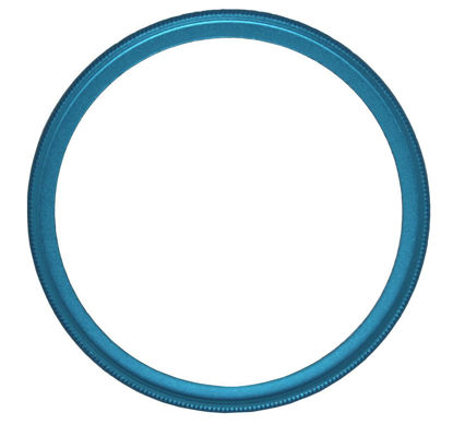 Picture of NinoLite UV Filter 49mm Blue Frame Camera Lens Protection Structure Allows Lens Cap to Mount Over Filter