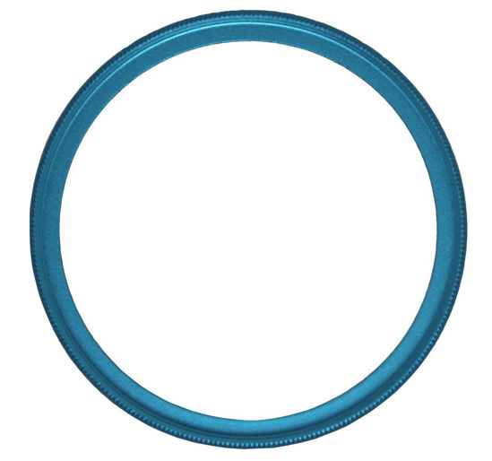 Picture of NinoLite UV Filter 49mm Blue Frame Camera Lens Protection Structure Allows Lens Cap to Mount Over Filter