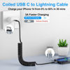 Picture of KIYODA USB Type C to Lightning Cable 3FT 2Pack, Coiled iPhone Charger Fast Charging for Car Short USBC iPhone Cord for iPhone14/13/12/11 Pro Max/iPad/CarPlay
