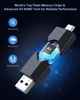 Picture of RAOYI 2 Pack 128GB USB C Flash Drive 2 in 1 Type C + USB 3.0 Flash Drive Dual OTG Retractable Type-C Thumb Drive USB-C Memory Stick for iPhone 15 iPad Pro Android Smartphone Tablet PC (Black, Red)
