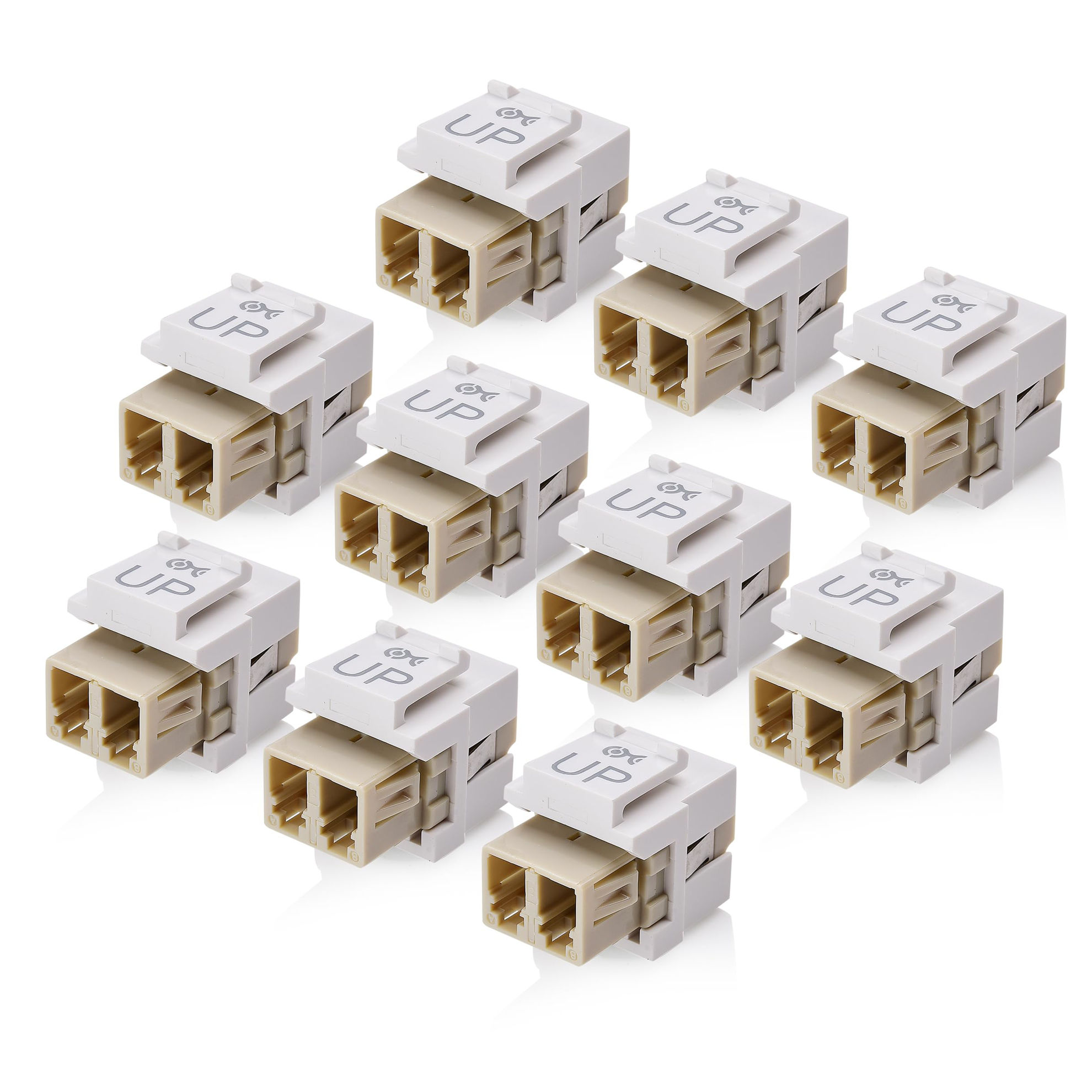 GetUSCart- Cable Matters 10-Pack LC UPC Duplex Fiber Optic Keystone ...