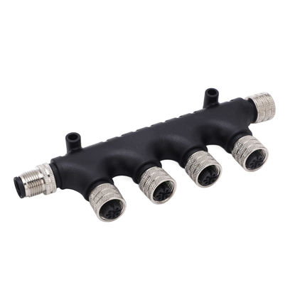 Picture of Nmea 2000 T Connector,NMEA 2000 MultiPort T Connector,NMEA 2000 4 Port MultiPort T Connector 5 Pin Backbone Drop Cables 4 Port MultiPort Tee Terminator for Lowrance Networks
