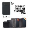 Picture of Slipdrive - Portable Hard Drive Sleeve for Laptop - SSD Solid State Drive - Reusable Adhesive - Stick on External Hard Drive Carrying Case - Pocket Pouch (Small, Black)